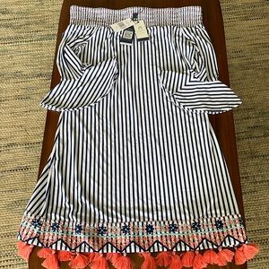 Cabana life, Small business off the shoulder dress.